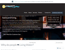 Tablet Screenshot of livingwaterpools.com